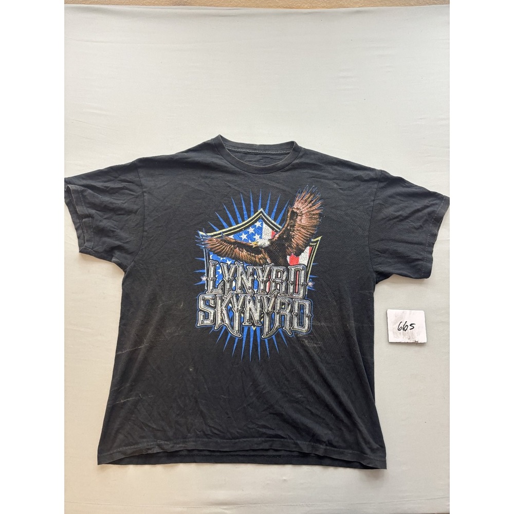 Lynyrd Skynyrd Band T-Shirt Mens Black Graphic Tee Eagle Rock Music Large